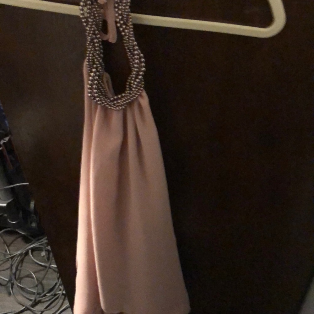 Jennifer Lopez Dusty Rose Necklace Top